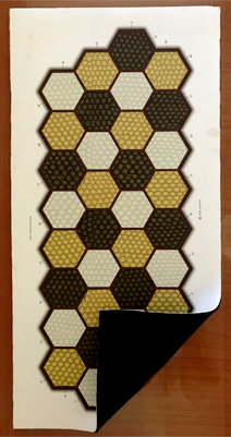 Hexes 4-pawn chess board printed on neoprene